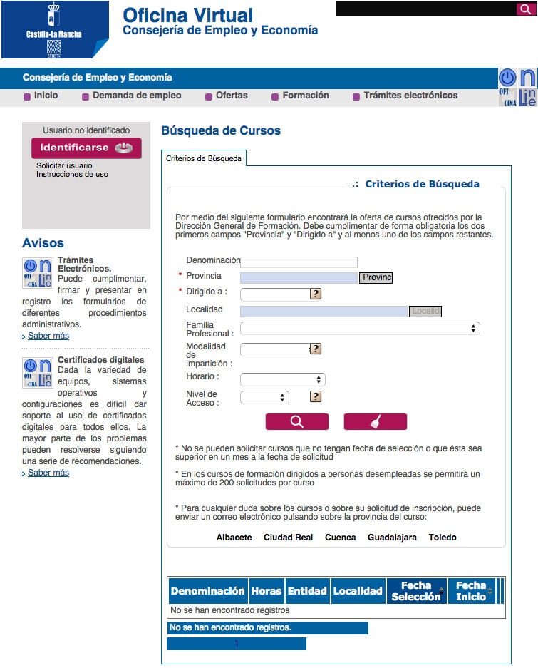 Cursos sepecam para desempleados